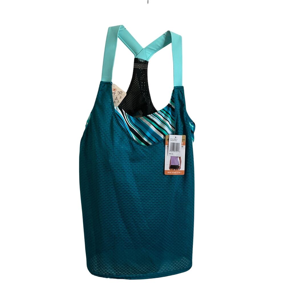 ZeroXposur Sun Smart Wide Strap 2 in 1 Athletic Tank Top‎ - Size 0X - NEW